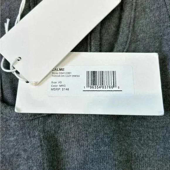 New with tags Johnny was calme throw on cozy grey dress in size xs - Picture 5 of 5